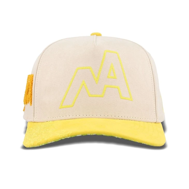 Bright Yellow Towel Embroidery Logo Baseball Cap